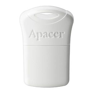 Apacer USB flash disk, USB 2.0, 16GB, AH116, biely, AP16GAH116W-1, USB A, s krytkou