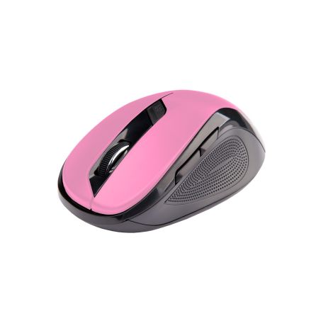 Myš C-TECH WLM-02P, čierno-ružová, bezdrôtová, 1600DPI, 6 tlačidiel, USB nano receiver WLM-02P