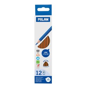 Pastelky MILAN Ergo Grip trojhranné 1 ks, hnedá