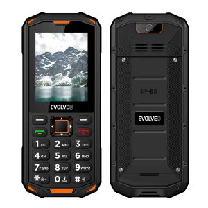 EVOLVEO StrongPhone X5, vodotesný odolný Dual SIM telefón, černo-oranžová SGP-X5-B