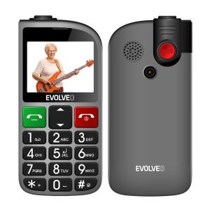 EVOLVEO EasyPhone FL, mobilný telefón pre seniorov s nabíjacím stojanom, čierna EP-801-FLB