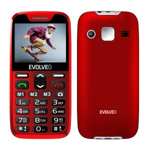 EVOLVEO EasyPhone XR, mobilný telefón pre seniorov s nabíjacím stojanom, červená EP-601-XR-RD