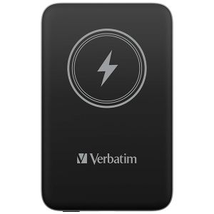 Verbatim, power banka s bezdrôtovým nabíjaním, 5V, nabíjanie telefónu, 32245, 10 000mAh, magnetické pripevnenie, čierna