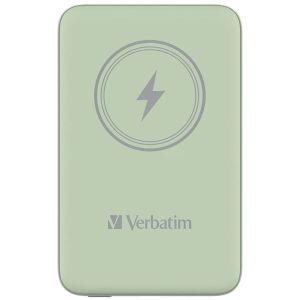 Verbatim, power banka s bezdrôtovým nabíjaním, 5V, nabíjanie telefónu, 32246, 10 000mAh, magnetické pripevnenie, zelená