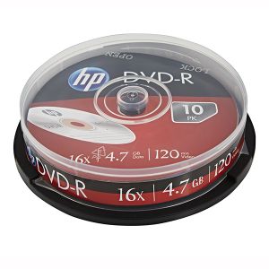 HP DVD+R, DRE00027-3, 4.7GB, 16x, cake box, 10-pack, bez možnosti potlače, 12cm, pre archiváciu dát