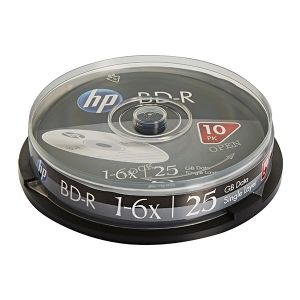 HP BD-R, Single Layer 25GB, Standard, cake box, BRE00071-3, 69321, 6x, 10-pack, pre archiváciu dát