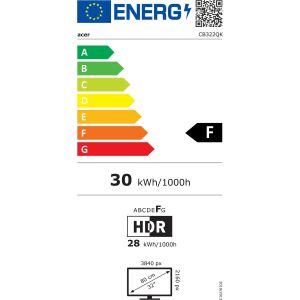 Acer/CB322QK/31,5"/IPS/4K UHD/60Hz/4ms/Silver/3R UM.JB2EE.006