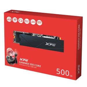 ADATA XPG GAMMIX S50 CORE/500GB/SSD/M.2 NVMe/Čierna/Heatsink/3R SGAMMIXS50C-500G-CS