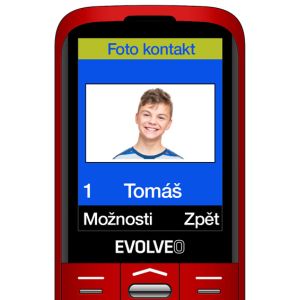 EVOLVEO EasyPhone XO, mobilný telefón pre seniorov s nabíjacím stojanom (červená farba) EP-630-XOR