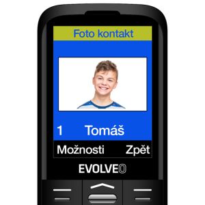 EVOLVEO EasyPhone XO, mobilný telefón pre seniorov s nabíjacím stojanom (čierna farba) EP-630-XOB