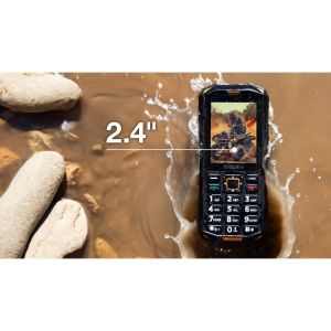 EVOLVEO StrongPhone X5, vodotesný odolný Dual SIM telefón, černo-oranžová SGP-X5-B