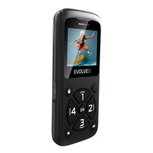 EVOLVEO EasyPhone ID, mobilný telefón pre seniorov, čierna EP-400-IDB