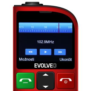 EVOLVEO EasyPhone FL, mobilný telefón pre seniorov s nabíjacím stojanom, červená EP-801-FLR