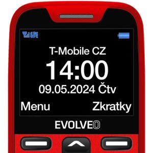 EVOLVEO EasyPhone XR, mobilný telefón pre seniorov s nabíjacím stojanom, červená EP-601-XR-RD