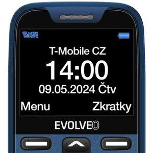 EVOLVEO EasyPhone XR, mobilný telefón pre seniorov s nabíjacím stojanom, modrá EP-601-XR-BL