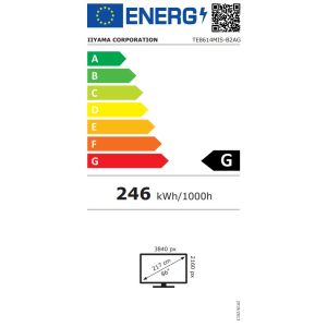 86" iiyama TE8614MIS-B2AG:VA,4K,50P,EDLA,Android TE8614MIS-B2AG