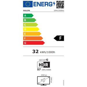 Philips Evnia/32M1C5500VL/00/31,5"/VA/QHD/165Hz/1ms/Black/3R 32M1C5500VL/00