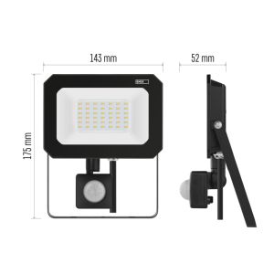 EMOS LED REFLEKTOR SIMPO 30W, 3000Lm, 4000K, PIR 1531233300