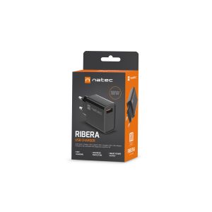 Univerzálna nabíjačka Natec RIBERA 18W 1X USB-A, čierna NUC-2058