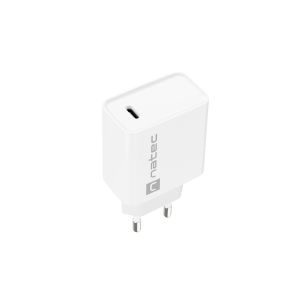 Univerzálna nabíjačka Natec RIBERA 20W 1X USB-C, biela NUC-2059