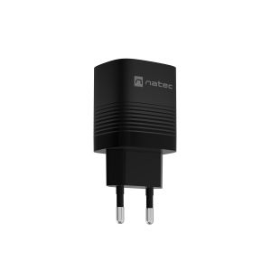 Univerzálna USB nabíjačka Natec RIBERA GaN 30 W, 1X USB-A, 1X USB-C, čierna NUC-2141