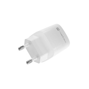 Univerzálna USB nabíjačka Natec RIBERA GaN 30W, 1X USB-A, 1X USB-C, Biela NUC-2140