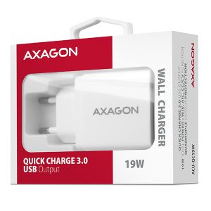 AXAGON ACU-QC19W, QC nabíjačka do siete 19W, 1x USB-A port, QC3.0/AFC/FCP/SMART, biela ACU-QC19W