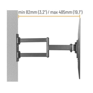 Výsuvný držiak Brateck LPA69-443 pre TV 32"-55" 35kg polohovateľný nástenný BRLPA69443