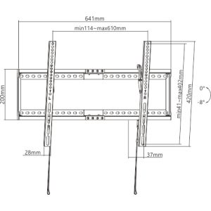 Držiak Brateck LP72-46T pre TV 37"-80" 75kg polohovateľný nástenný BRLP7246T