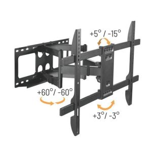 Výsuvný držiak Brateck LPA69-466 pre TV 37"-80" 60kg polohovateľný nástenný Heavy Duty BRLPA69466