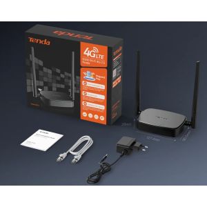 Tenda 4G05 Wi-Fi N300 4G/3G LTE router, 2x WAN/LAN, 1x nanoSIM, IPv6, VPN, LTE Cat.4, SK App 75011974