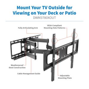 Tripplite Držiak pre televízory a monitory 37"…80", kloubové rameno, vonkajšie DWM3780XOUT