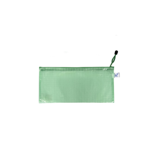 Sieťovaná obálka so zipsom PVC/DL, zelená