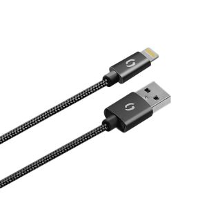 Múdra sieťová nabíjačka ALIGATOR 3.4A, 2xUSB, smart IC, čierna, kabel pre iPhone/iPad 2A CHS0001