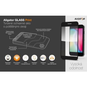 Aligator Ochranné tvrzené sklo GLASS PRINT, Samsung A13 (5G), čierna, celoplošné lepenie GLP0189