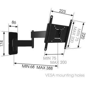 MA2040 Dvojité rameno Vogel&#39;s pre TV 19-40" MA 2040