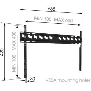 MA4000 Fixný držiak Vogel&#39;s pre TV 40-80" MA 4000