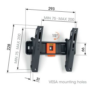 Vogel&#39;s TVM 1213, TV držiak s náklonom pre obrazovky 19-43", 25 kg TVM 1213