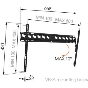 MA 4010 držiak s náklonom Vogel&#39;s pre TV 40-80" MA 4010