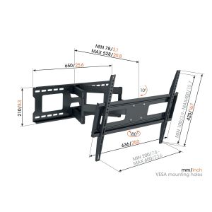 Vogel&#39;s MA4040, dvojité TV rameno so 4 kĺbmi pre 40-77", 35 kg MA 4040