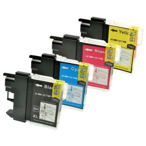 Cartridge Brother LC1100HY VALBP, CMYK, štvorbalenie, multipack, alternatívny