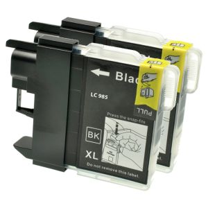 Cartridge Brother LC985BKBP2, dvojbalenie, čierna (black), alternatívny