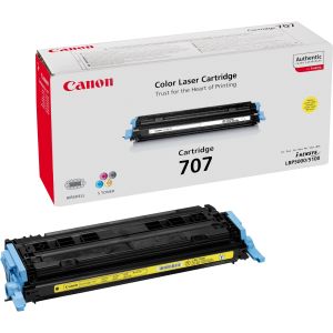 Toner Canon 707, CRG-707, žltá (yellow), originál