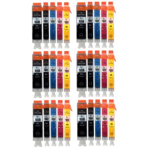 Cartridge 5 x Canon CLI-551 XL CMYK, PGI-550 XL + CLI-551 XL CMYK, PGI-550 XL ZADARMO, multipack, alternatívny