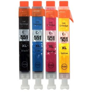 Cartridge Canon CLI-551 XL, CMYK, štvorbalenie, multipack, alternatívny