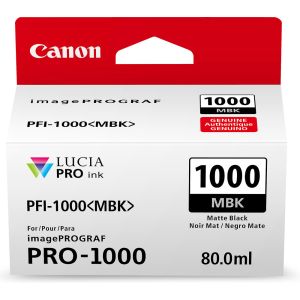 Cartridge Canon PFI-1000MBK, matná čierna (matte black), originál