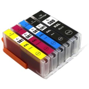 Cartridge Canon CLI-581 XXL CMYK, PGI-580 XXL, päťbalenie, multipack, alternatívny