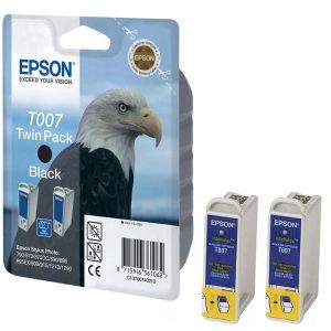 Cartridge Epson T007, dvojbalenie, čierna (black), originál