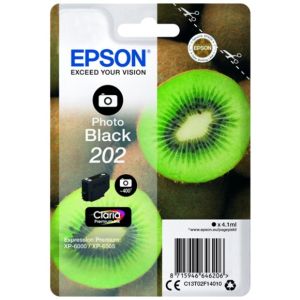 Cartridge Epson 202, T02F1, foto čierna (photo black), originál