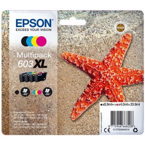 Cartridge Epson 603 XL, C13T03A64010, CMYK, štvorbalenie, multipack, originál